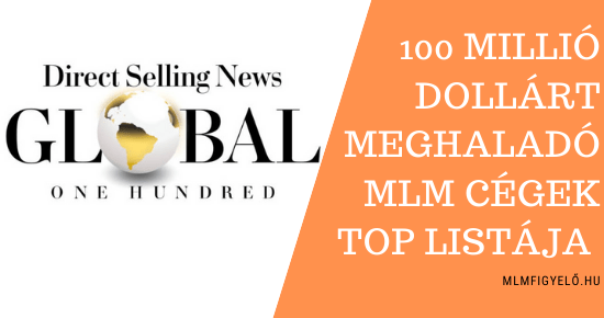 100 millió dollár forgalmat meghaladó TOP MLM cégek DSA listája 2020-ban